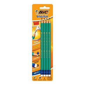 Lápis Bic Evolution com Borracha Com 4 Unidades Lápis Bic Evolution com Borracha Com 4 Unidades