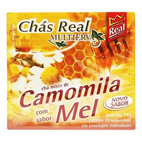 Chá Real Multiervas Camomila com Mel 14g Com 10 Sachês