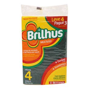 Esponja Brilhus Multiuso Leve 4 Pague 3 Unidades