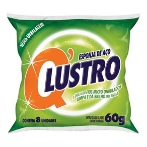 Lã de Aço Qlustro 60g Com 8 Unidades Lã de Aço Qlustro 60g Com 8 Unidades