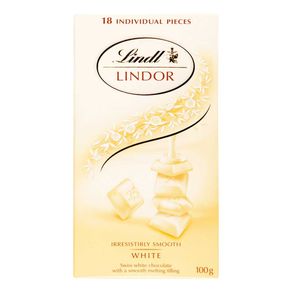 Bombom SuÃ­Ã§o Lindt Lindor White 100g Bombom Suíço Lindt Lindor White 100g