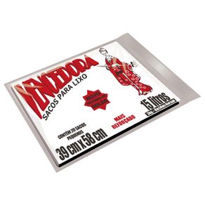 Saco para Lixo Vencedora Preto 15 Litros Com 20 Unidades Saco para Lixo Vencedora Preto 15 Litros Com 20 Unidades