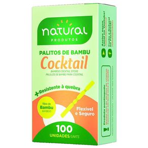 Palito de Dente Natural Cocktail Com 100 Unidades