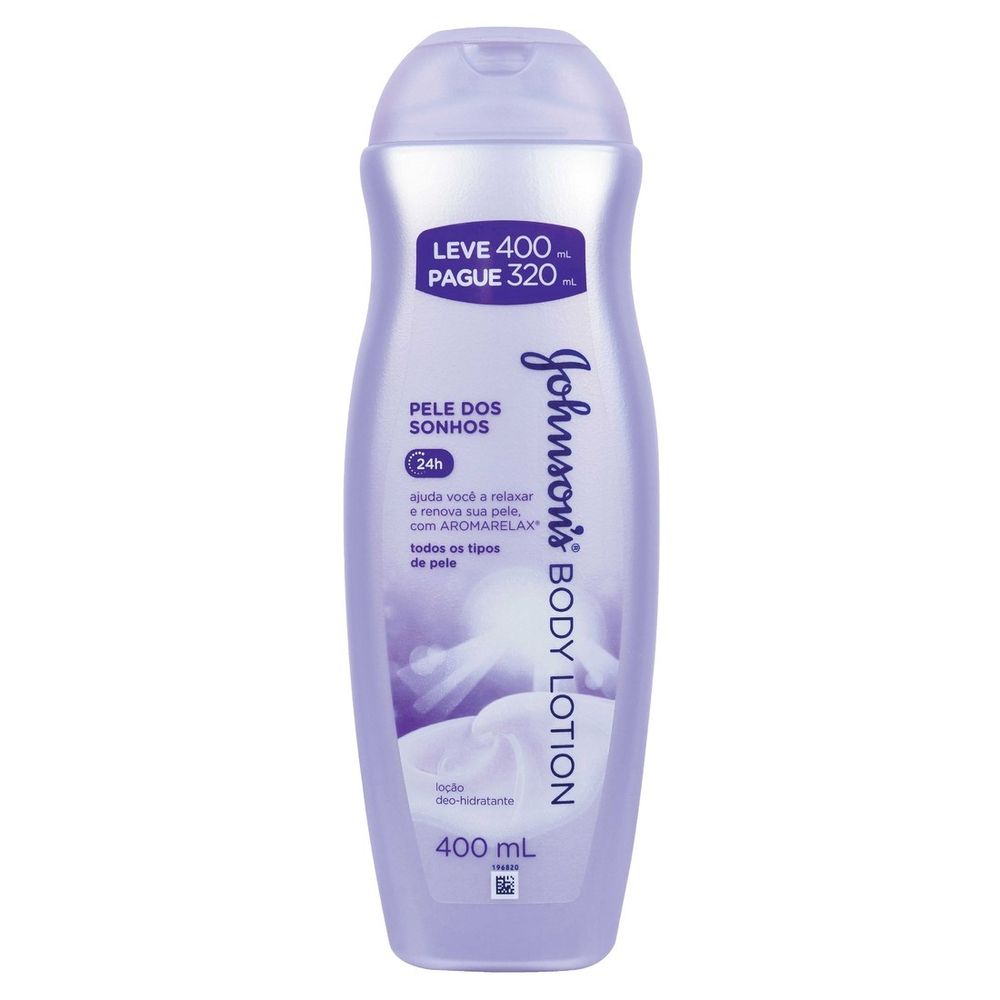 Loção hidratante Johnson's body lotion pele dos sonhos Leve 400 ml