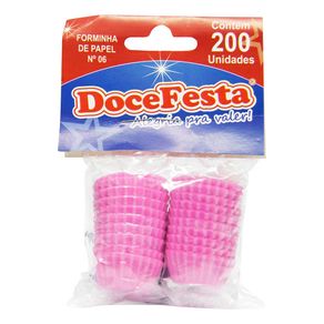 Forminha de Papel Doce Festa Rosa N°6 Com 200 Unidades Forminha de Papel Doce Festa Rosa N°6 Com 200 Unidades