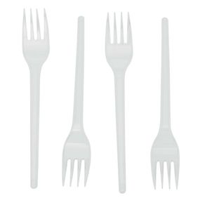 Garfo Descartável Doce Festa Médio Branco Com 10 Unidades Garfo Descartável Doce Festa Médio Branco Com 10 Unidades