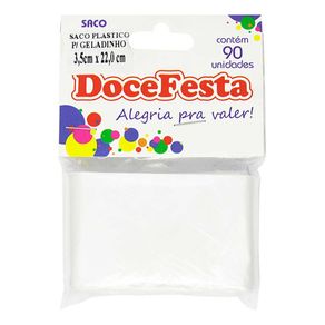 Saco para Geladinho Doce Festa Com 90 Unidades Saco para Geladinho Doce Festa Com 90 Unidades