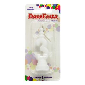 Vela de Aniversário Doce Festa Skin Branca N°3 Vela de Aniversário Doce Festa Skin Branca N°3