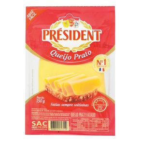 Queijo Prato President Fatiado 150g Queijo Prato President Fatiado 150g