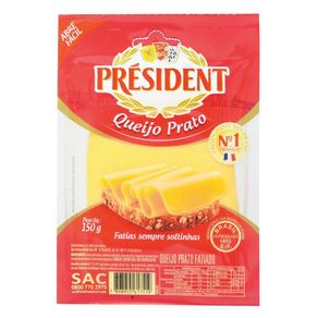 Queijo Prato President Fatiado 150g