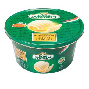 Manteiga Gran Mestri com Sal Lata 200g Manteiga Gran Mestri com Sal Lata 200g