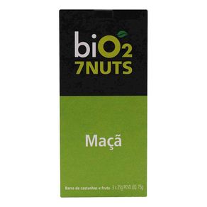 Barra de Cereal Bio2 7 Nuts Maçã 25g Com 3 Unidades Barra de Cereal Bio2 7 Nuts Maçã 25g Com 3 Unidades