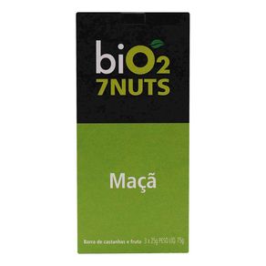 Barra de Cereal Bio2 7 Nuts Maçã 25g Com 3 Unidades