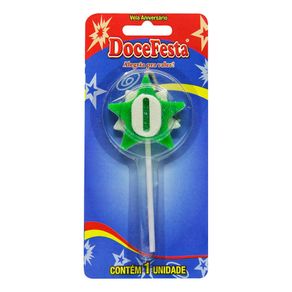 Vela de Aniversário Doce Festa Estrela Cores Sortidas N°0 Vela de Aniversário Doce Festa Estrela Cores Sortidas N°0