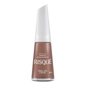 Esmalte Risqué Cremoso Linda, Leve e Nude Blister 8ml