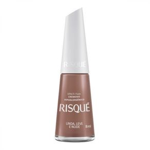 Esmalte Risqué Cremoso Linda, Leve e Nude Blister 8ml Esmalte Risqué Cremoso Linda, Leve e Nude Blister 8ml