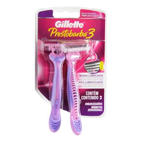 Aparelho de Depilação Gillette Prestobarba 3 Com 2 Unidades Aparelho de Depilação Gillette Prestobarba 3 Com 2 Unidades