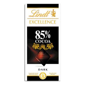 Barra de Chocolate Lindt Execellence Dark 85% Cacau 100g Barra de Chocolate Lindt Execellence Dark 85% Cacau 100g