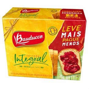 Torrada Bauducco Integral 284g Com 2 Unidades Torrada Bauducco Integral 284g Com 2 Unidades