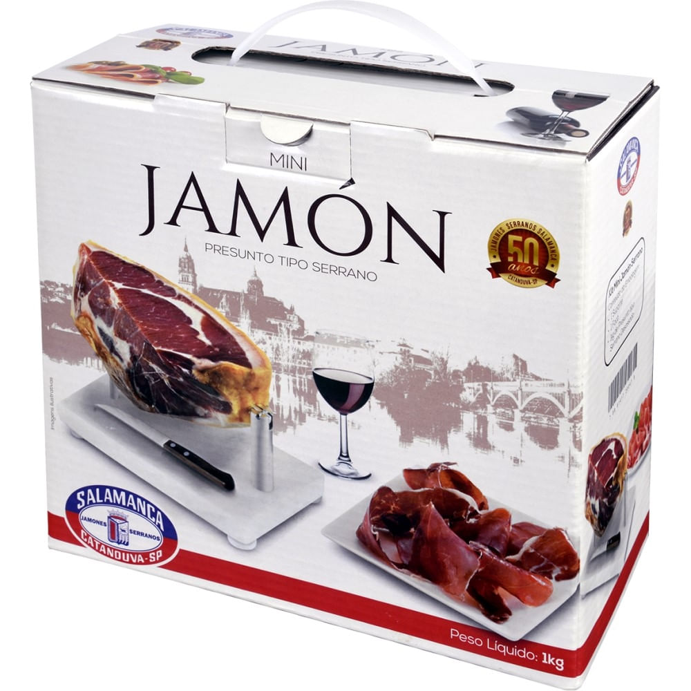 Jamón Serrano Salamanca 1kg Sem Osso Kit Mini comper