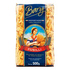 Macarrão Bary Massa de Sêmola Fusilli 500g