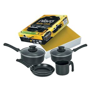 Conjunto de Panelas Nigro Home Cook Antiaderente Com 5 Peças Conjunto de Panelas Nigro Home Cook Antiaderente Com 5 Peças