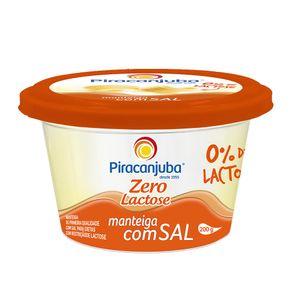 Manteiga Piracanjuba Zero Lactose com Sal 200g Manteiga Piracanjuba Zero Lactose com Sal 200g
