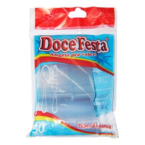 Colher Descartável Doce Festa Cristal Com 50 Unidades Colher Descartável Doce Festa Cristal Com 50 Unidades