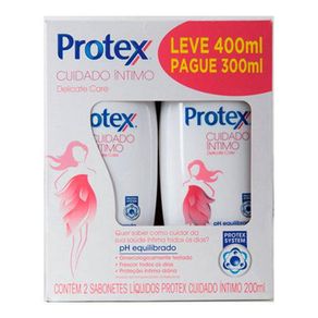 Sabonete Íntimo Protex Delicate Leve 400ml Pague 300ml Com 2 Unidades