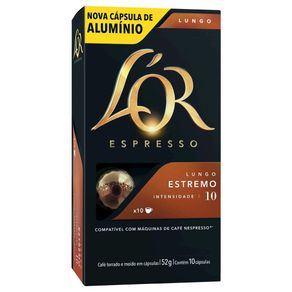 Café em Cápsula Torrado e Moído Lungo Espresso Lor Caixa 52g Café em Cápsula Torrado e Moído Lungo Espresso L'or Caixa 52g