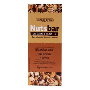 Barra de Cereal Nutsbar Zero Açúcar Castanhas e Sementes 50g Barra de Cereal Nutsbar Zero Açúcar Castanhas e Sementes 50g