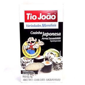 Arroz Sasanishiki Tio João Variedades Mundiais Cozinha Japonesa 1kg