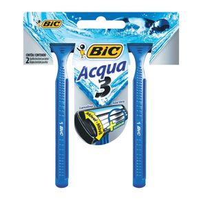 Aparelho para Barbear Bic Acqua 3 Com 2 Unidades Aparelho para Barbear Bic Acqua 3 Com 2 Unidades