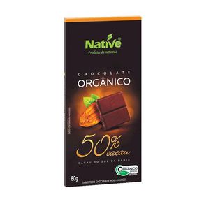 Barra de Chocolate Native Orgânico 50% Cacau 80g Barra de Chocolate Native Orgânico 50% Cacau 80g