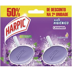 Bloco Sanitário Harpic Cheirinho de Lavanda Com 2 Unidades Bloco Sanitário Harpic Cheirinho de Lavanda Com 2 Unidades