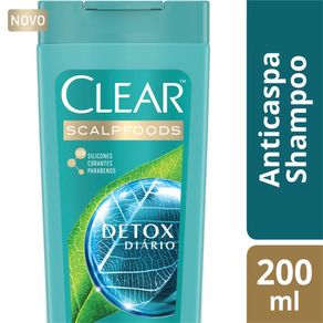 Shampoo Anticaspa Clear Women Detox Diário 200ml Shampoo Anticaspa Clear Women Detox Diário 200ml