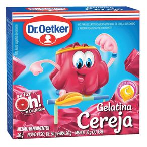 Gelatina Dr. Oetker Cereja 20g Gelatina Dr. Oetker Cereja 20g