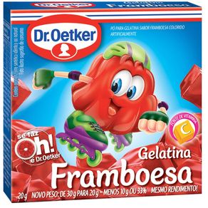 Gelatina Dr. Oetker Framboesa 20g Gelatina Dr. Oetker Framboesa 20g