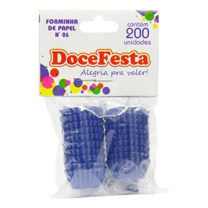 Forminha de Papel Doce Festa Azul N°6 Com 200 Unidades Forminha de Papel Doce Festa Azul N°6 Com 200 Unidades