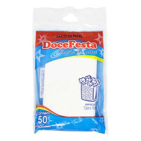 Saco para Pipoca Doce Festa Com 50 Unidades Saco para Pipoca Doce Festa Com 50 Unidades