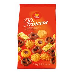 Biscoito Doce Vieira Princesa Sortidos 400g Biscoito Doce Vieira Princesa Sortidos 400g