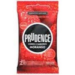 Preservativo Prudence Cores e Sabores Morango Com 3 Unidades