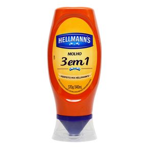 Molho Hellmanns 3 em 1 Squeeze 370g Molho Hellmann's 3 em 1 Squeeze 370g