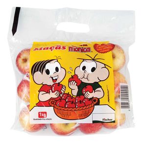 Maçã Fischer Turma da Mônica Pacote 1kg. Maçã Fischer Turma da Mônica Pacote 1kg.