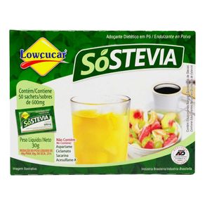 Adoçante em Pó Lowçucar Sostevia 30g Com 50 Unidades