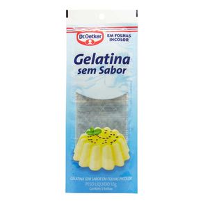 Gelatina Dr. Oetker sem Sabor 10g Gelatina Dr. Oetker sem Sabor 10g