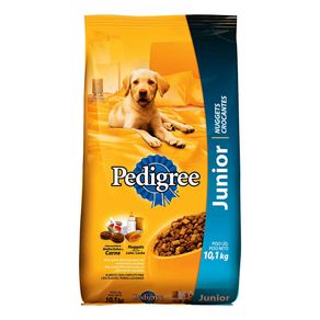 Ração para Cães Pedigree Junior Nuggets Crocantes Carne 10,1kg Ração para Cães Pedigree Junior Nuggets Crocantes Carne 10,1kg