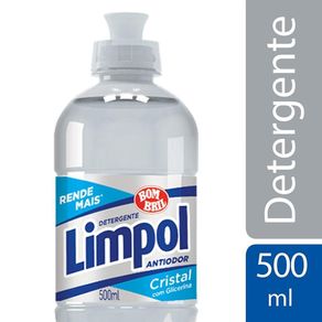 Detergente Líquido Limpol Cristal 500ml