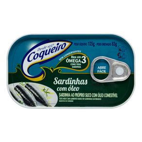 Sardinha Coqueiro com Óleo Comestível 125g Sardinha Coqueiro com Óleo Comestível 125g