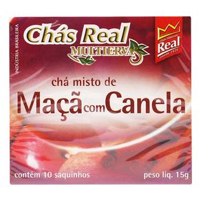 Chá Real Multiervas Maçã com Canela 15g Com 10 Sachês Chá Real Multiervas Maçã com Canela 15g Com 10 Sachês